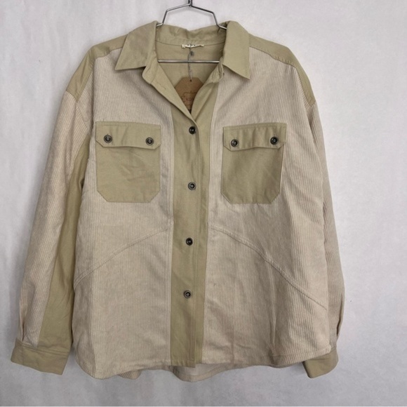 KORI corduroy cream oversized jacket size small - Picture 1 of 5